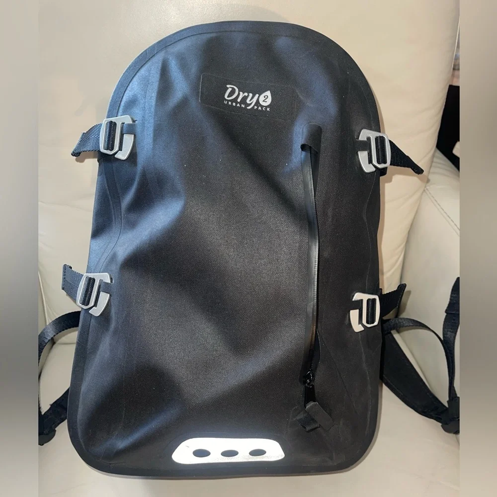Black Urban Water Resistant  Backpack Sturdy. Great For Cycle, Camping Or Hiking